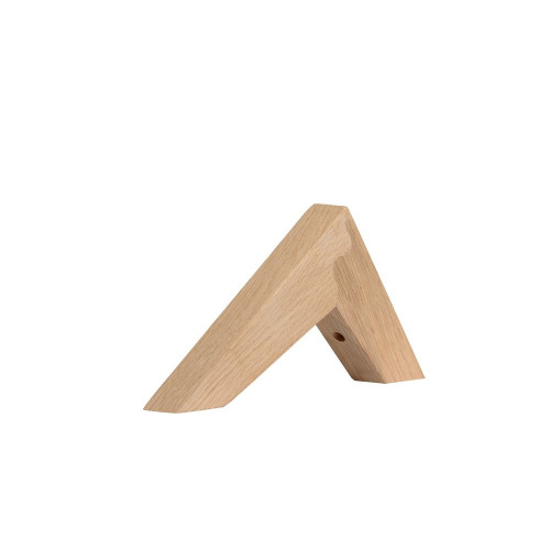 Equerre bois brut chene, H.12.5 x P.17.5 cm - Sans marque
