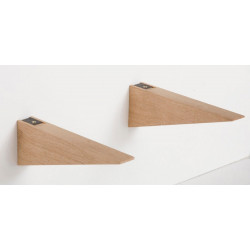 Lot de 2 équerres en chêne, L.23 x l.3 cm de marque Sans marque, référence: B9923300