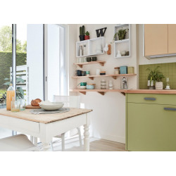 Lot de 2 equerres en chene, L.17.5 x l.3 cm - Sans marque