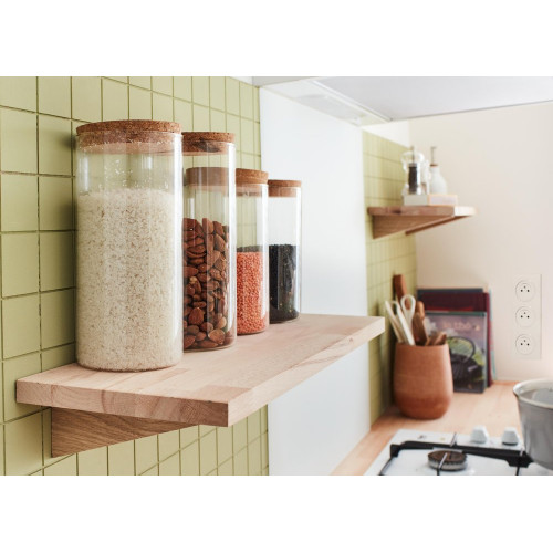 Lot de 2 equerres en chene, L.17.5 x l.3 cm - Sans marque