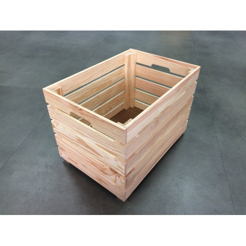 Caisse en pin brut Creabox, 50 x 35 x 35 cm - Sans marque