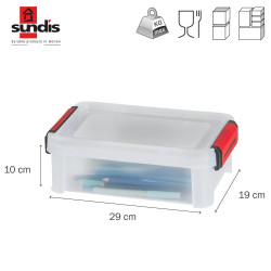 Boite de rangement clip'n store 2.5l transparent de marque SUNDIS, référence: B9923800