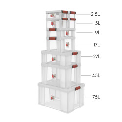 Boite de rangement clip'n store 2.5l transparent - SUNDIS