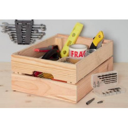 Caisse en pin brut Creabox, 30 x 20 x 15 cm de marque Sans marque, référence: B9923900