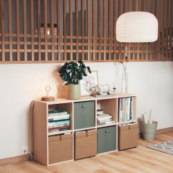Panier L Liège Spaceo Kub Beige H.31 X L.31 X P.31 Cm - BOX & BEYOND