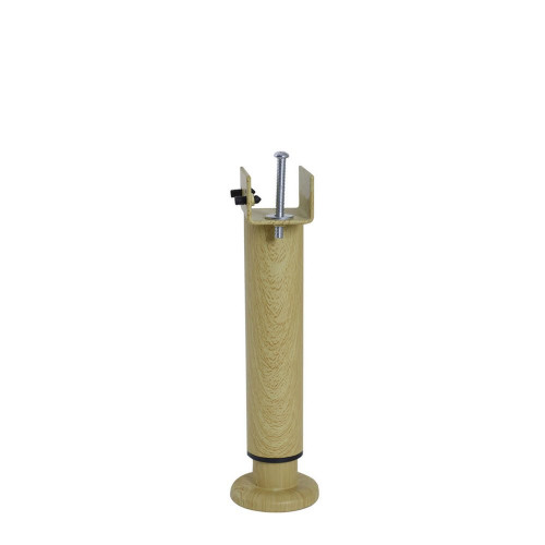 Pied de lit réglable rond BAR PLUS acier finition bois Ht. max 30 x Diam. 5.8 cm - BAR PLUS