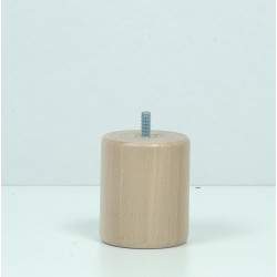 Pied de meuble Cime, hêtre verni, diamètre 6.8 cm x hauteur 8 cm - Cime