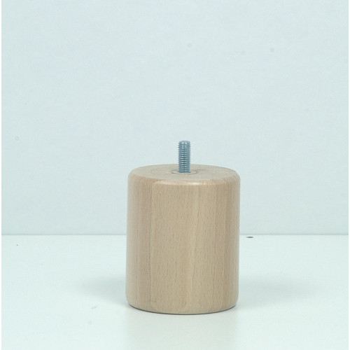 Pied de meuble Cime, hêtre verni, diamètre 6.8 cm x hauteur 8 cm - Cime