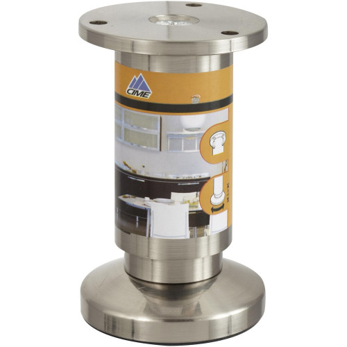 Pied de meuble CIME, chromé, diamètre 3.8 cm x hauteur réglable de 10 à 12 cm - Cime