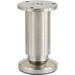 Pied de meuble CIME, chromé, diamètre 3.8 cm x hauteur réglable de 10 à 12 cm - Cime