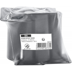 Lot de 4 pieds de meubles CIME fixe rond, acier noir produit sans finition Ht. m - Cime