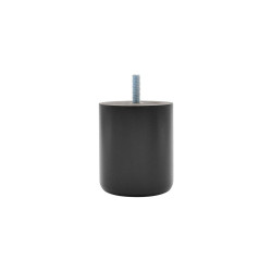 Pied de meuble CIME fixe rond, bois noir produit sans finition Ht. max 8 de marque Cime, référence: B9925400