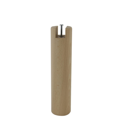 Pied de lit à encoche cylindrique hêtre vernis CIME H.30 x Diam. 6,8 cm - Cime