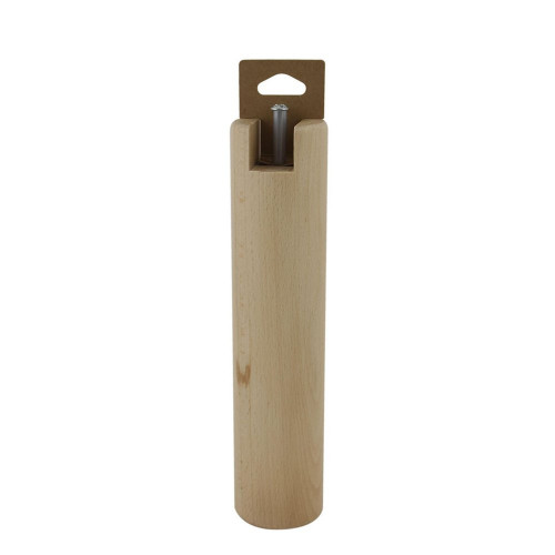 Pied de lit à encoche cylindrique hêtre vernis CIME H.30 x Diam. 6,8 cm - Cime