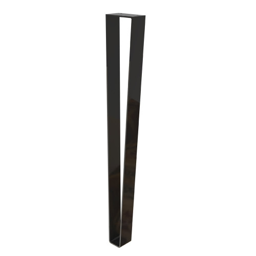 Pied de table Cime Plat noir ép. 4 mm x largeur 5 cm x hauteur 71 cm - Cime