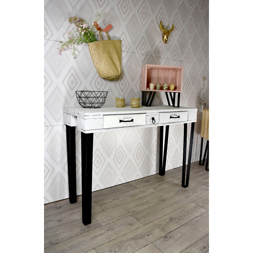 Pied de table Cime Plat noir ép. 4 mm x largeur 5 cm x hauteur 71 cm - Cime