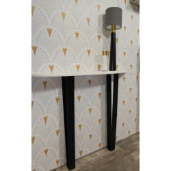 Pied de table Cime Plat noir ép. 4 mm x largeur 5 cm x hauteur 71 cm - Cime