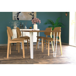 Pied table trapez h710x50x100mm blanc - Cime