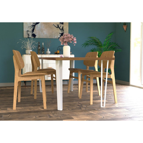 Pied table trapez h710x50x100mm blanc - Cime