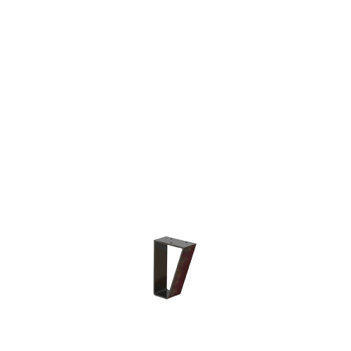 Pied de meuble Cime Plat noir ép. 4 mm x largeur 5 cm x hauteur 15 cm - Cime