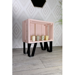 Pied de meuble Cime Plat noir ép. 4 mm x largeur 5 cm x hauteur 15 cm - Cime