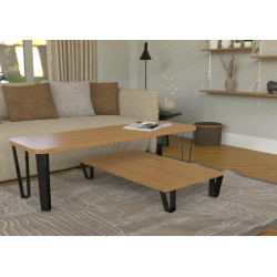 Pied de meuble Cime Plat noir ép. 4 mm x largeur 5 cm x hauteur 15 cm - Cime