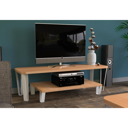 Pied meuble trapez h150x50x100mm blanc - Cime