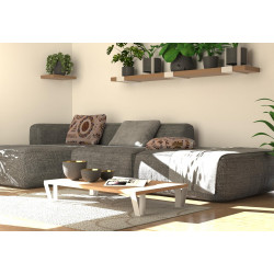 Pied meuble trapez h150x50x100mm blanc - Cime