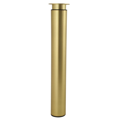 Pied table h705/1300xd102mm acier laiton - BAR PLUS