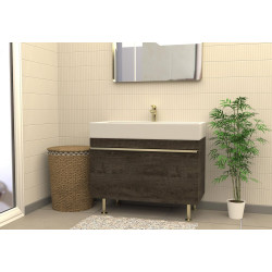 Pied de meuble CIME réglable rond, aluminium or produit sans finition Ht. max 14 - Cime