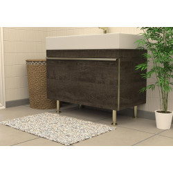 Pied de meuble CIME réglable rond, aluminium or produit sans finition Ht. max 14 - Cime
