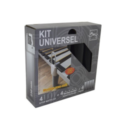 Lot de 4 pieds de lit universels bois noir à fixer sur cadre Bar Plus, ?6 x H.20 de marque BAR PLUS, référence: B9927300