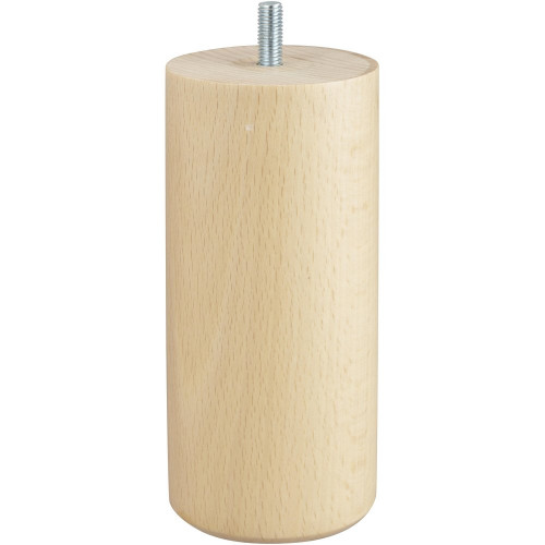 Pied de lit cylindrique hêtre verni, H.15 cm x Diam. 6,8 cm CIME - Cime