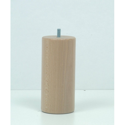 Pied de lit cylindrique hêtre verni, H.15 cm x Diam. 6,8 cm CIME - Cime