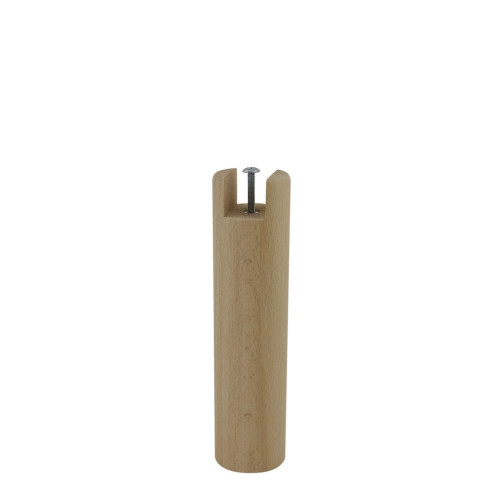 Pied de lit à encoche cylindrique hêtre vernis CIME H.25 x Diam. 6 cm - Cime