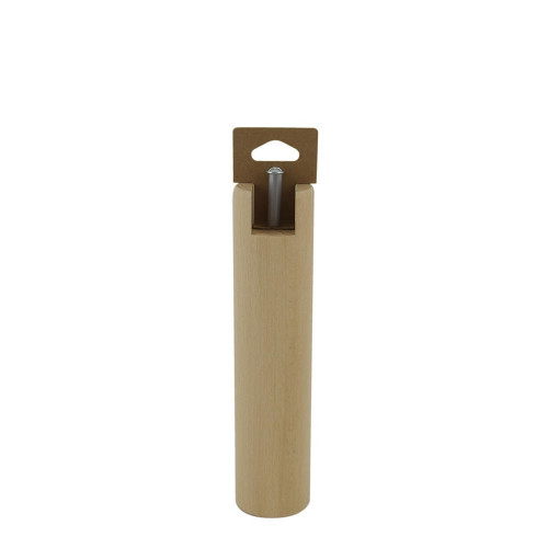 Pied de lit à encoche cylindrique hêtre vernis CIME H.25 x Diam. 6 cm - Cime