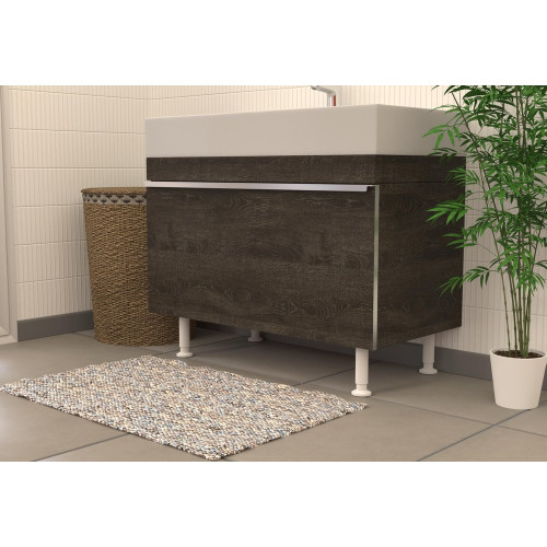 Pied de meuble CIME réglable rond, aluminium blanc produit sans finition Ht. max - Cime