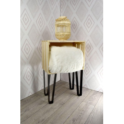 Pied de meuble Cime Plat noir ép. 4 mm x largeur 5 cm x hauteur 40 cm - Cime