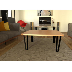 Pied de meuble Cime Plat noir ép. 4 mm x largeur 5 cm x hauteur 40 cm - Cime