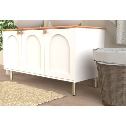 Pied de meuble CIME fixe rond, acier or produit sans finition Ht. max 15 - Cime