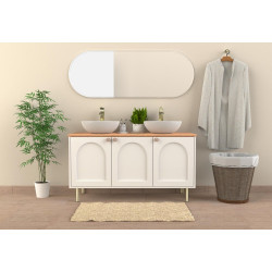 Pied de meuble CIME fixe rond, acier or produit sans finition Ht. max 15 - Cime
