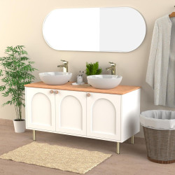 Pied de meuble CIME fixe rond, acier or produit sans finition Ht. max 15 - Cime