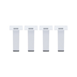 Lot de 4 pieds de meubles CIME fixe carré, acier blanc produit sans finition Ht. de marque Cime, référence: B9929000