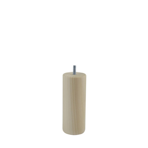 Lot de 4 pieds de lit cylindriques pin vernis BAR PLUS, ?5,8 cm x H.15 cm - BAR PLUS