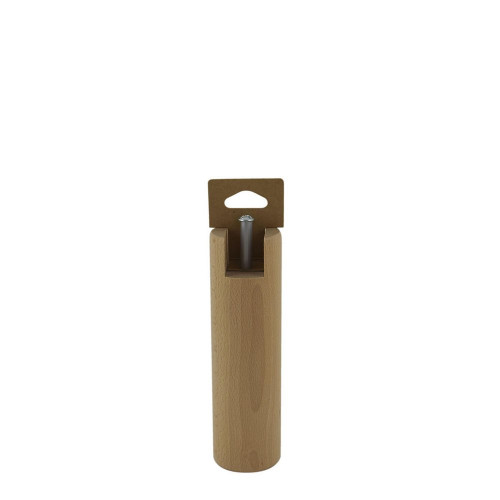 Pied de lit à encoche cylindrique hêtre vernis CIME H.20 x Diam. 6 cm - Cime