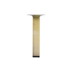Pied de meuble CIME fixe carré, acier or produit sans finition Ht. max 15 de marque Cime, référence: B9929400