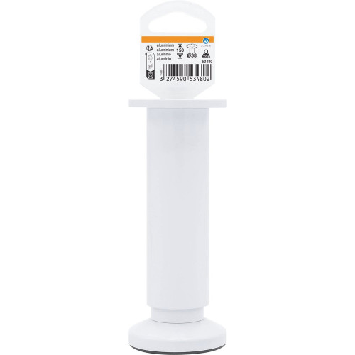 Pied de meuble CIME réglable rond, aluminium blanc produit sans finition Ht. max - Cime