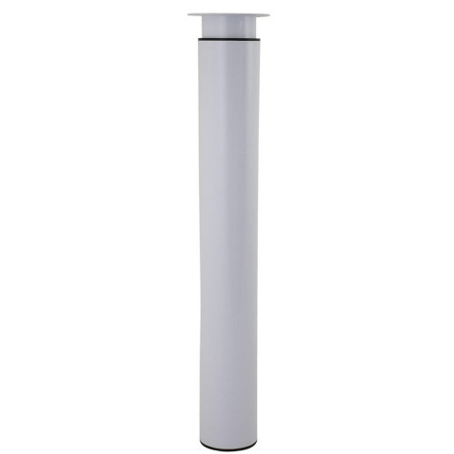 Pied table h705/1300xd102mm acier blanc - BAR PLUS