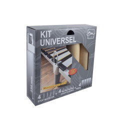 Lot de 4 pieds de lit universels hêtre verni à fixer sur cadre Bar Plus, ?6 x H. de marque BAR PLUS, référence: B9930200