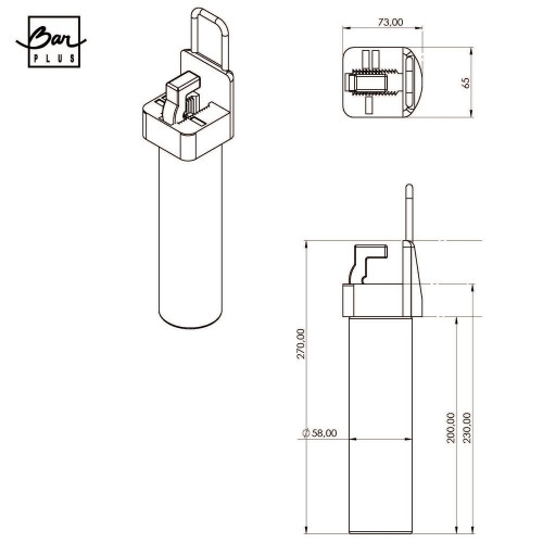 Lot de 4 pieds de lit universels hêtre verni à fixer sur cadre Bar Plus, ?6 x H. - BAR PLUS